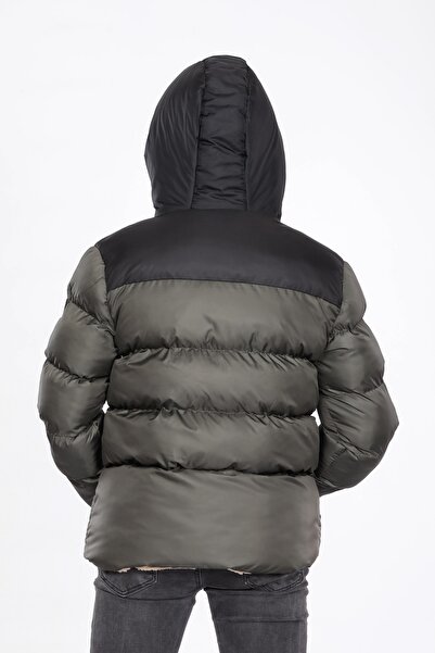 VODENS Boy's Thick Fleece Inside Piece Αδιάβροχο Χακί Παλτό