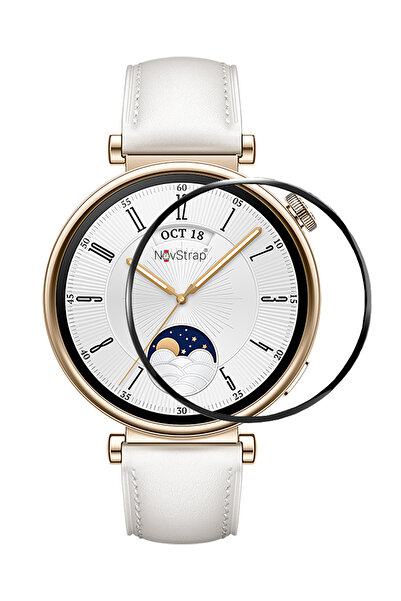 NovStrap Huawei Watch GT4 41mm ile Uyumlu Ekran Koruyucu Nano Esnek Cam Tam Kaplayan PPM