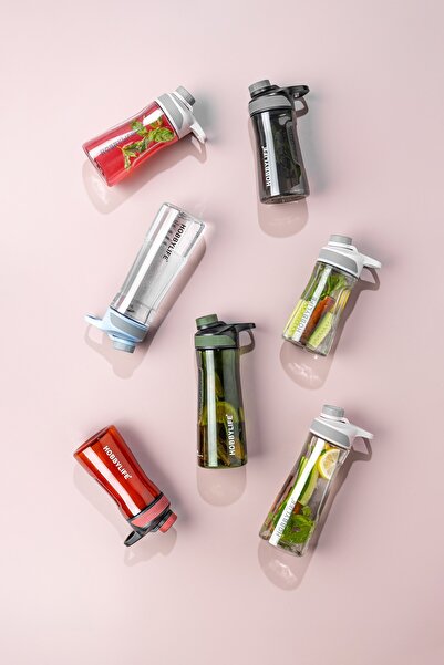 Pazarika 2 Li Set 730ml 530ml. Su Matarası Su Şişesi Suluk ( Bpa Içermez ) Kırmızı