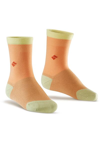 Bonny Silver Odor-Free Socket Girl's Orange Yellow Silver Socks