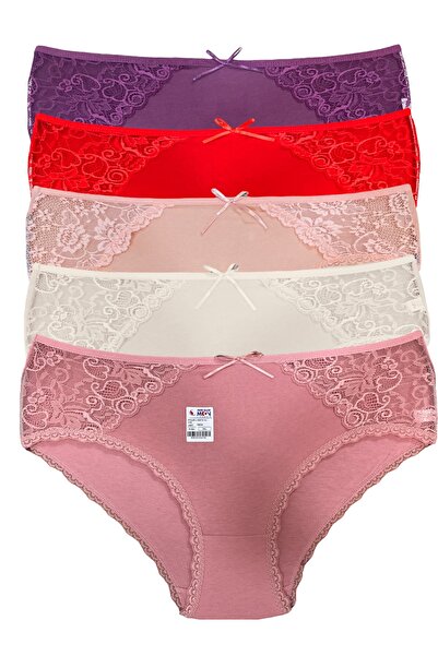 Miss Blue Moon High Waist Lace Bato 5-Piece Panties 5160-1