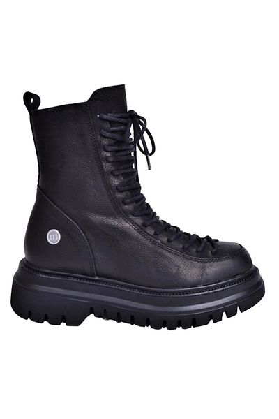 Mammamia D24Kb-4300 Black Nubuck Leather Women's Boots