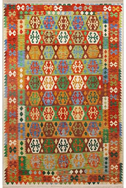 Rugs Modern Halı Multicolored Traditional Motif Mixed Shape Patterned Vintage...