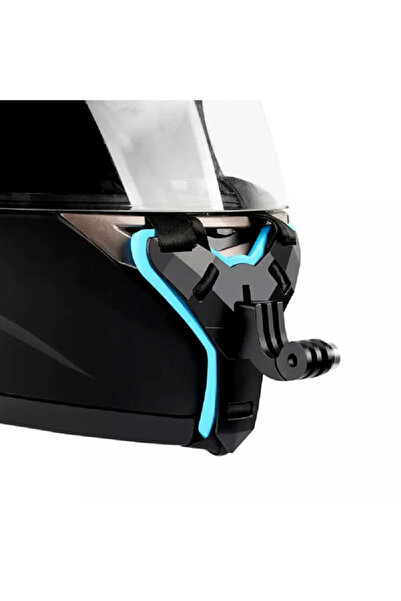 Helmet Fastening Strap Compatible with All Action Cameras Blue