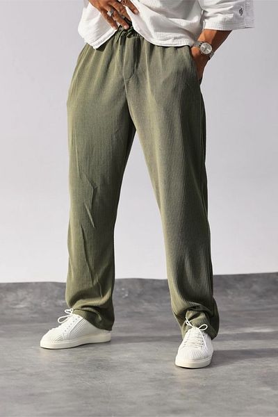 MADZEYMODA Ανδρικό τζόγκερ με χακί πράσινο κορδόνι Baggy Fit Loose Fit