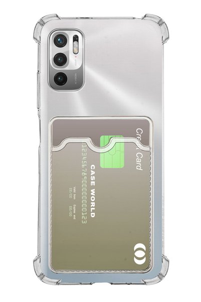CaseWorld Xiaomi Redmi Note 10 5G Uyumlu Kapak Kamera Korumalı Kartlıklı Darb...