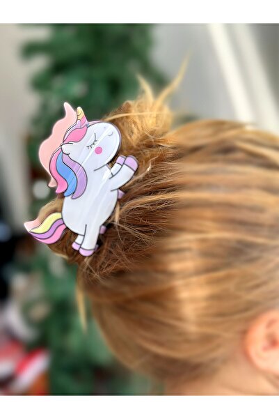 Queen Nelly İthal lüks parlak kemik akrilik büyük mandal toka kadın çocuk tok...