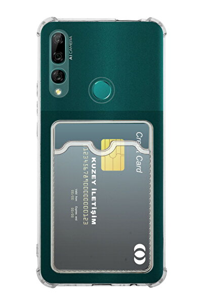 KZY İletişim 9 Prime 2019 Kapak Kamera Korumalı Kartlıklı uyumlu  Darbe Emici Özellikli Şeffaf Silikon Kılıf
