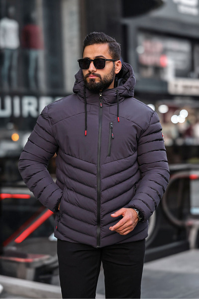 İNAMOTO TEXTİL Φουσκωτό παλτό με φερμουάρ και αέρα και νερό