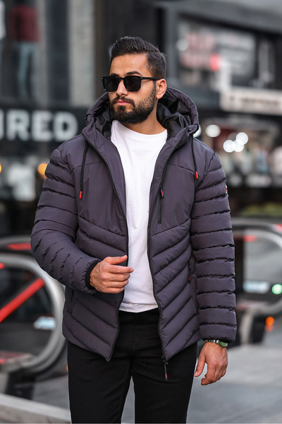 İNAMOTO TEXTİL Φουσκωτό παλτό με φερμουάρ και αέρα και νερό