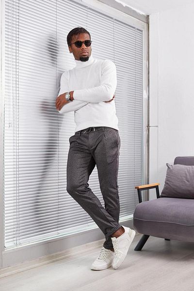 JACK CAPRİO High Quality Winter Men's Jogger Pants - Lycra, Pleated, Double Leg, Knitted Fabric