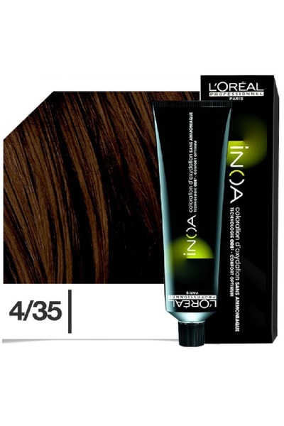 İNOA Inoa Oil Strengthened Glycerin Hair Dye 4.35 Golden Mahogany Brown 60 gr