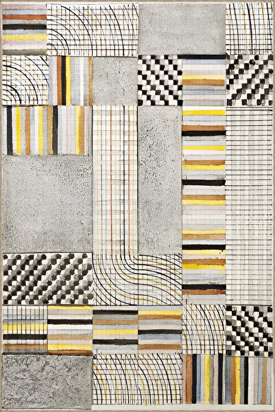 Rugs Modern Halı Gray Themed Stripe Patterned Creative Modern Decorative Carp...
