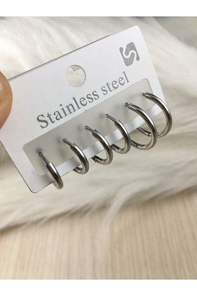 DS DİAMONDSHOP STEEL EARRING 6-PIECE RING MODEL ÇKP-202310589