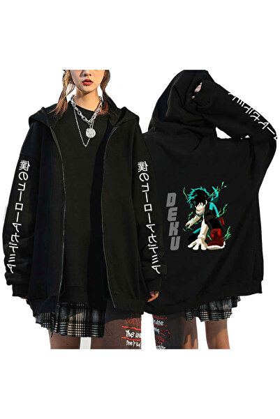 GALASHOP My academia Fermuarlı Hoodie Izuku mimiya Y2k Bakugou Mod75