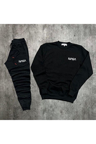 Genel Markalar NASA Sweatshirt ve Eşofman 2'li Kışlık Kombin