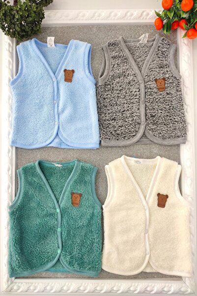 dubi baby Baby Boy Honey Star Welsoft Front Snaps Teddy Bear Emblem 4-Piece B...