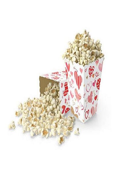 Kazanabil 8 PACK RED HEARTS POPCORN BOX