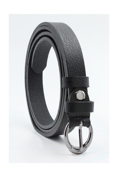 Livize 100% Leather Women's Belt 2 Cm Single Curved Buckle