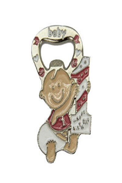 Kazanabil 1 YAŞ DOĞUM GÜNÜ İÇİN HEDİYELİK METAL AÇACAK PEMBE 5 ADET