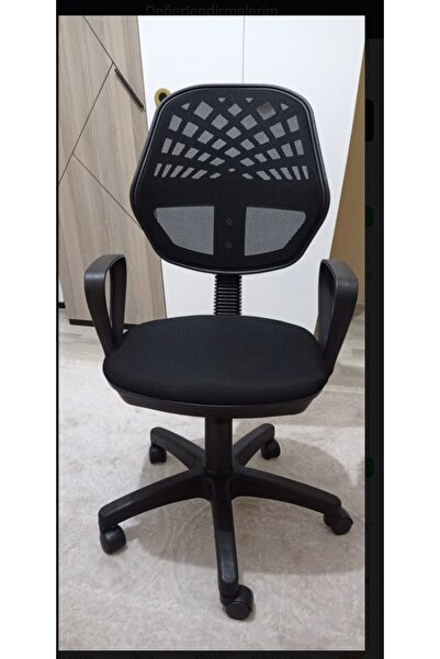 SDT TİCARET siyah fileli oyuncu koltuğu çalışma sandalyesi dönerli sandalye tekerlekli sandalye amortisörlü