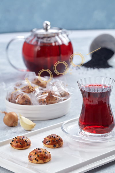 LOQO Akdeniz Çeşnili Çörekotu Kaplı Mini Kurabiye 500 gr (Tek Tek Paketli) 1067