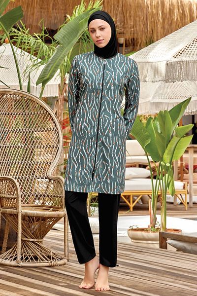 Remsa Mayo Parachute Fully Covered Hijab Swimsuit Sava 2 9068 Black
