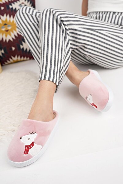 Moda Frato Modafrato POLAR BEAR Women's Indoor Slippers Winter Wool Slippers Soundproof Sole