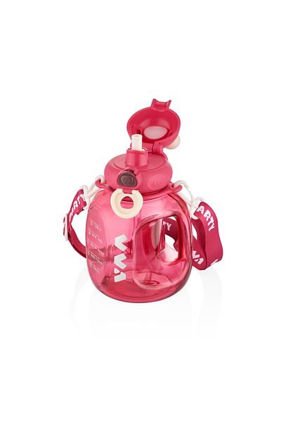 Vagonlife TKK 1200ml Tritan Flask with Lockable Lid and Carrying Strap Suitable for Use with or without Strawberry