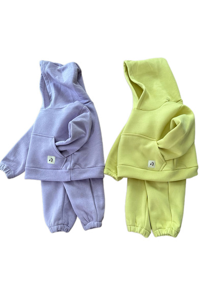 Zebra BABY/KIDS THREE THREAD CHARGED HOODED BOTTOM - TOP SET