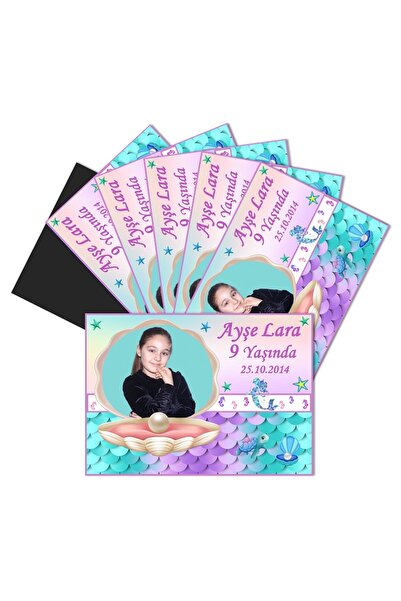 Elara Tasarım Kişiye Özel Doğum Günü Magnet Hediye 6x9 18 Adet Poşetli Ve Kur...