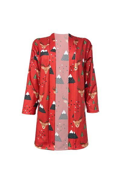 Bolder Red New Year's Themed Dressing Gown