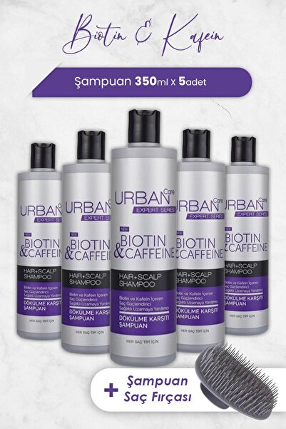 Urban Care مجموعة شامبو وفرشاة خبيرة بيوتين وكافيين 350 مل