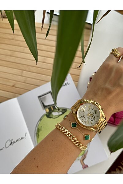 ARGİA JEWELLERY AJ 14K ALTIN KAPLAMA    MODEL YEŞİL TAŞLI BİLEKLİK