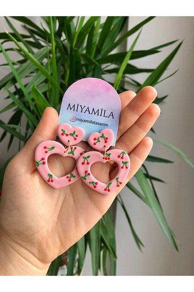 TREND Miyamila Collection Cherry Pattern Valentine's Day Earrings
