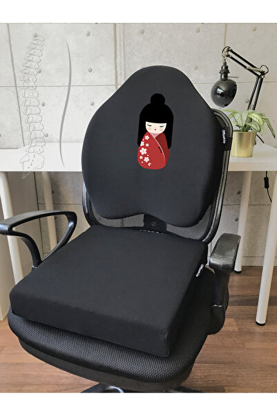 Officeküp X-Large Visco Gamer Oyuncu Bel Yastığı ve Visco Kare Oturma Minderi...