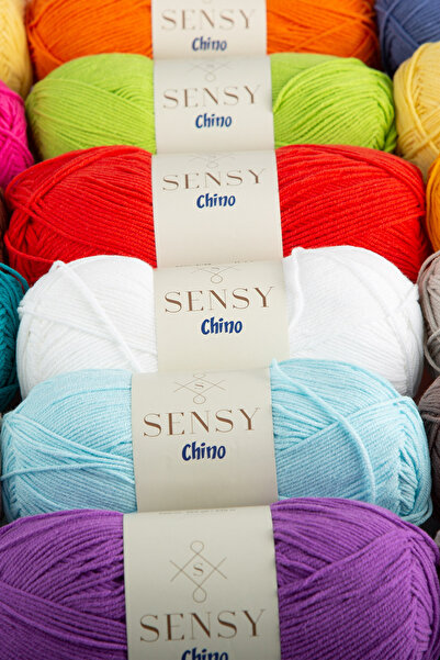 SENSY Пряжа Chino для в'язання рукавичок, светрів, жилетів, кардиганів, тунік, амігурумі, дитяча синя 100 г - 330 м