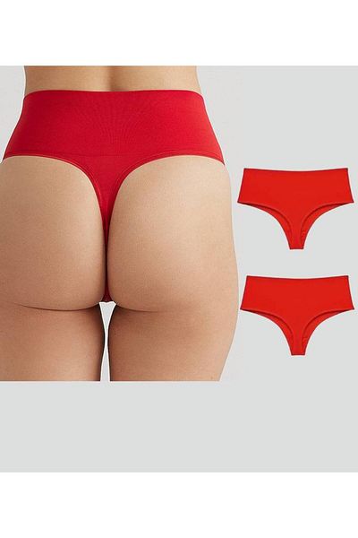 GECKO COLLECTION Gecko High Waist Laser Cut String Thong - Recovery 2 Pieces