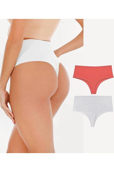 GECKO COLLECTION Gecko High Waist Laser Cut String Thong - Recovery 2 Pieces
