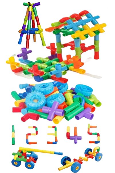 SAZE مجموعة بناء الأطفال الرضع من Toypool بعمر 2-5 سنوات مكونة من 66 قطعة، تعليمية ومهارات حركية