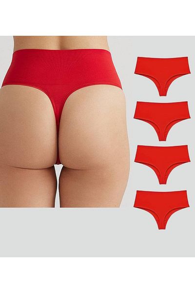 GECKO COLLECTION Gecko High Waist Laser Cut Recovery Thong - 4 Pieces