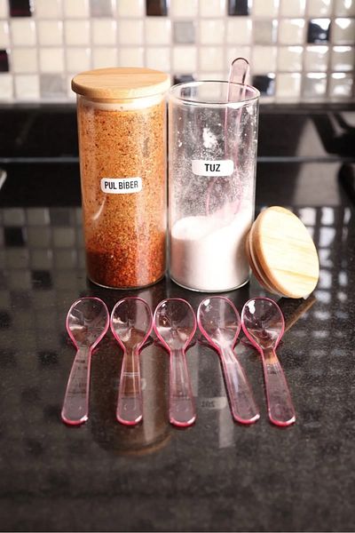 Tinsmith 12 Pieces Transparent Small Size Spoon Spice Spoon Plastic Feeding Spoon