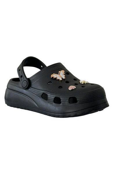 Akınal Bella E428 Black Women's Hospital Clogs Sandals