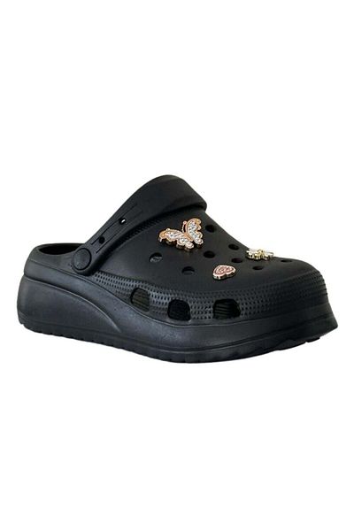 Akınal Bella E428 Black Women's Hospital Clogs Sandals