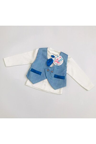 Nai baby Kravatlı Cep Detaylı Erkek Bebek Mevlüt Seti