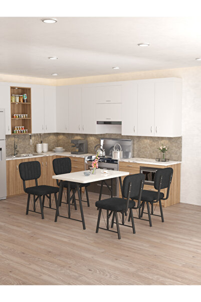 Mygusi Hayat 70x110cm Sabit Beyaz Mutfak Masası, Mutfak Masası Takımı, Yemek ...