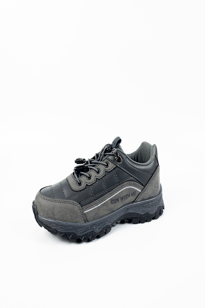 Aktaş Ayakkabı Çocuk Erkek Gri Su Geçirmez Lastikli Ortopedik Outdoor Ayakkabı