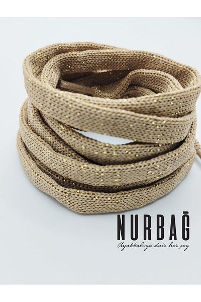 NURBAĞ DOKUMA SPORTS SHOES BROWN SILVERY LACE 120 CM XC0004