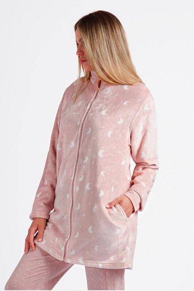 AYYILDIZ 67081 Pink Fleece Dressing Gown
