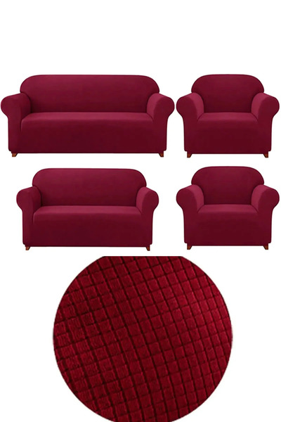 ELHOŞ غطاء طقم أريكة مطاطي من الليكرا 3+2+1+1. غطاء أريكة سرير غطاء أريكة قابل للتمدد